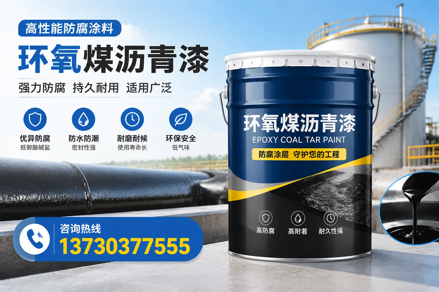 环氧煤沥青漆的耐久性分析,适合缙云的使用场景